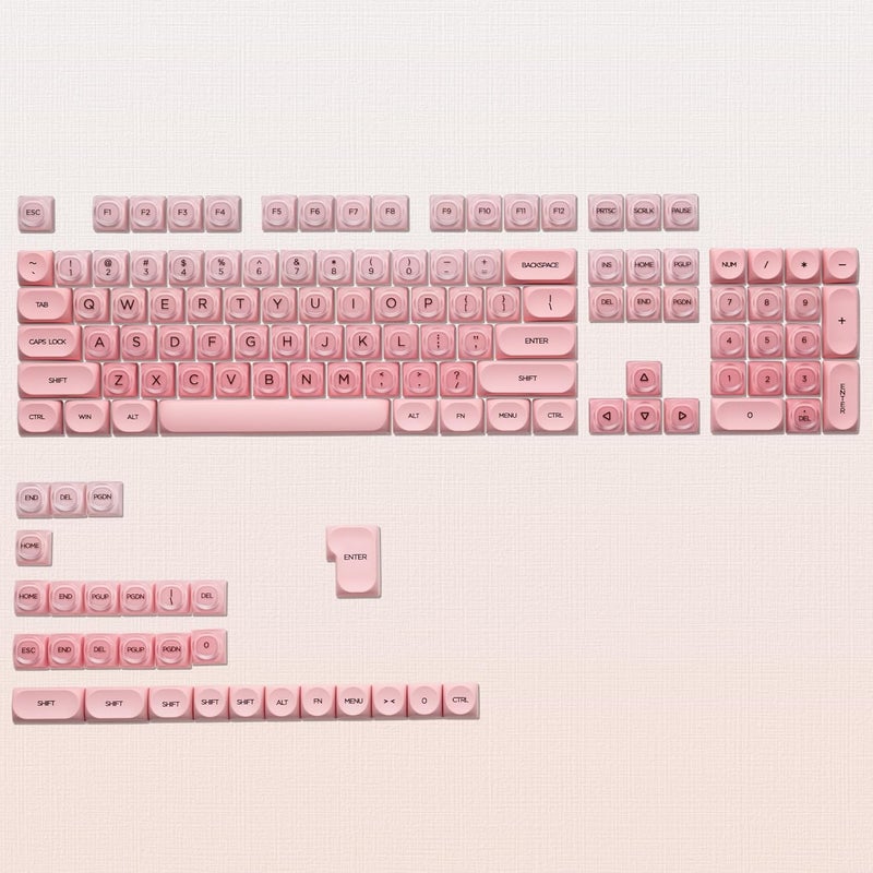 Rainy75 PBT Keycaps, Jelly Keycap Foundation MOA Profile, 132 Keys Cute Custom Keycaps for Cherry Gateron MX Swithes Mechanical Keyboards (Blush Pink) - Image 5